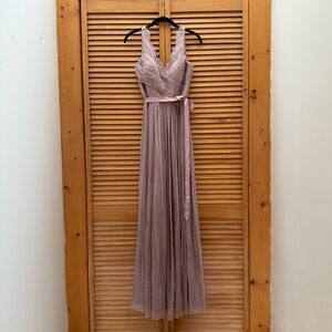 Hitherto Blush pink Bridesmaids maxi dress size 4